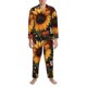 thumbnail image 3 of Fotbe Sunflower Floral Butterfly Pijama de Hombre con Estampado de Manga Larga, Conjunto de 2 Piezas, Ropa de Dormir Suave y Cómoda con Bolsillos-Small, 3 of 7