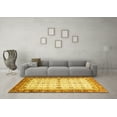 thumbnail image 3 of Ahgly Company Indoor Square Oriental Yellow Traditional Area Rugs, 8' Square, 3 of 4