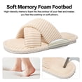 thumbnail image 4 of Ecetana Women's Slippers Soft Comfort House Shoes for Women Cross-Strap Fleece Slippers, 4 of 7