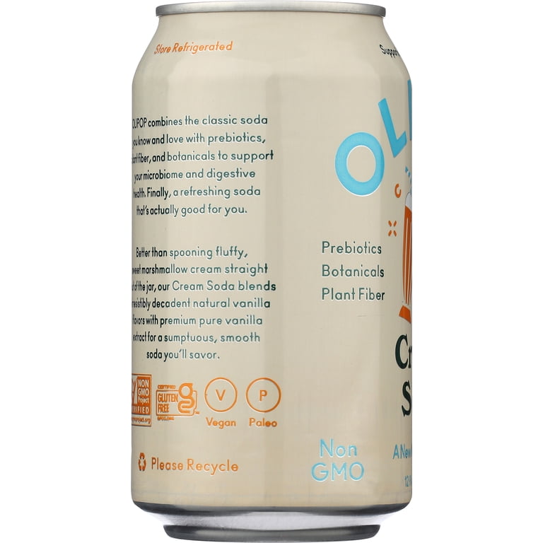 Olipop Cream Soda Prebiotic Soda, 12 fl oz, 12 Pack photo 8