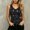 Black, variant on ZGRBOU V Neck Ribbed Knit Tank Tops for Women Funny Witch Scene Print Shirts Gothic Holiday Sleeveless Tee