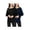 Black-Navy, variant on Women's Solid Stretch Dolman Tops (Pack of 2) Lightweight and Relaxed Fit