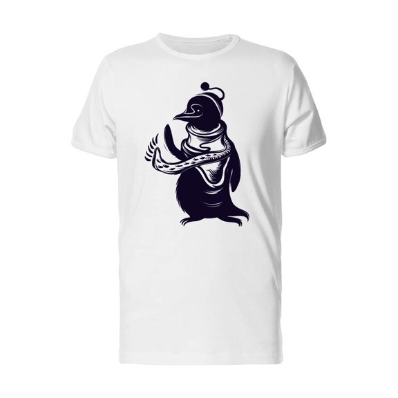 Winter Clothes Penguin Drawing Tee Men's -Image by Shutterstock