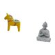 thumbnail image 5 of Figura de escritorio, estatua tradicional, artesanía creativa, figura de caballo Dalecarlian, estatua de Buda mono, interior y exterior, budista Sol, 5 of 8