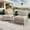 Beige, variant on Ovios 2 Pieces Outdoor Patio Conversation Furniture Set Cushioned PE Rattan Wicker Chairs Set