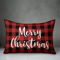 thumbnail image 2 of Creative Products Merry Christmas in Buffalo Check Plaid 14x20 Spun Poly Pillow, 2 of 2