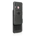 thumbnail image 4 of Compatible for Samsung Galaxy A20S Case with Tempered Glass Screen Protector Belt Clip Holster Defender Rugged Shock Proof Armor Heavy Protection Phone Cover w/Magnetic Mount Plate [Black], 4 of 9