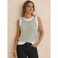 thumbnail image 5 of ANRABESS Sweater Vest for Women Striped Sleeveless Knit Tank Top, Lightweight Crewneck Casual Summer Pullover Shirt, 5 of 8