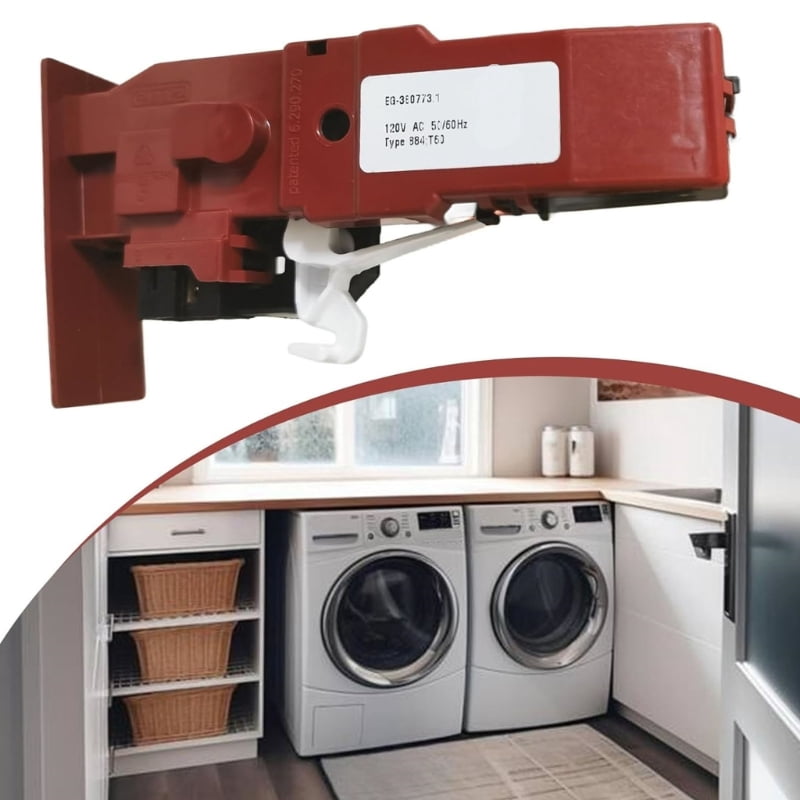 Washing Machine Door Lock Safety Switches Replacement Part Plastic Construction for Top Load Dryers Easy Installation