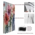 thumbnail image 6 of Country Floral Blackout Curtains for Bedroom/Living Room, Pinch Pleated Black Out Curtains, Retro Farmhouse Spring Flowers Plants Room Darkening Window Drapes with Hooks 2 Panels, 39"x70", 6 of 8