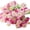 Pink, variant on Ruanlalo 1 x Bouquet/60 Heads Artificial Fake Campanula Flower Leaf Wedding Party Decor Red