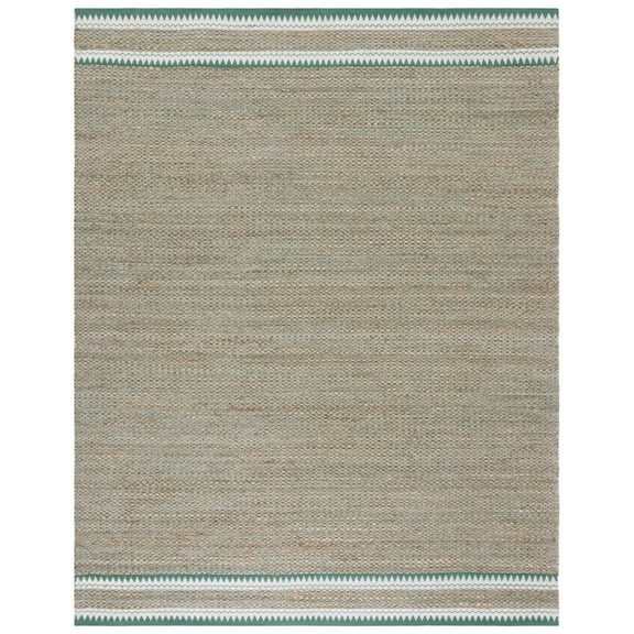 SAFAVIEH Natural Fiber Becky Solid Area Rug, Natural/Green, 3' x 5'