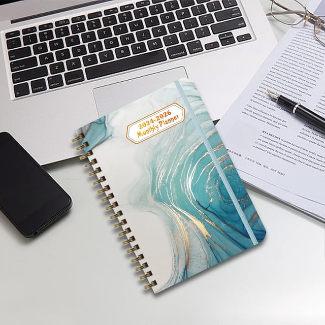 Calendar 2024 2024-2026 New Year's Day Efficiency Manual Daily Work Plan Calendar Notebook Notebook on Clearance