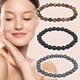 thumbnail image 2 of Pulsera con cuentas Unique Bargains Pulseras elásticas ajustables para hombres mujeres Tono negro, 2 of 7
