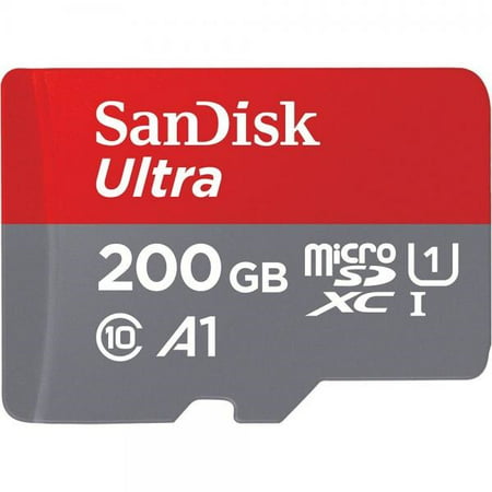 Sandisk Ultra 200GB Micro SDXC UHS-I Card with Adapter -Â 100MB/s U1 A1 -