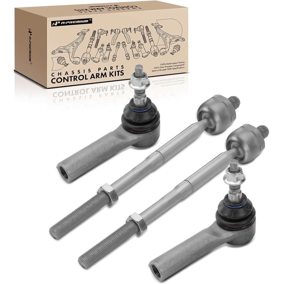 A-Premium 4Pcs Front Inner & Outer Tie Rod End Kit Compatible with Ford Mustang 2015 2016 2017 2018 2019