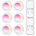 thumbnail image 2 of Cabinet LED Puck Light Cabinet Lighting with Remote 16RGB Closet Light Timer Function Night Lamp for Kitchens Bathrooms Wardrobe Party, 2 of 7