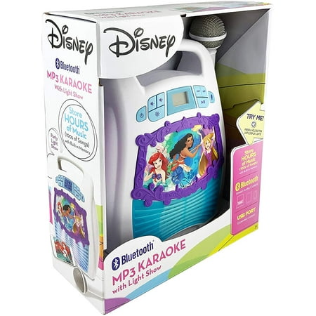Disney Princess Bluetooth Portable MP3 Karaoke Machine Player, USB port, Built in Memory