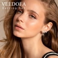 thumbnail image 6 of VEEDOFA Small Gold Hoop Earrings Set for Women, 14K Gold Plated Sterling Silver Hypoallergenic, Trendy Jewelry Gift, 6 of 7