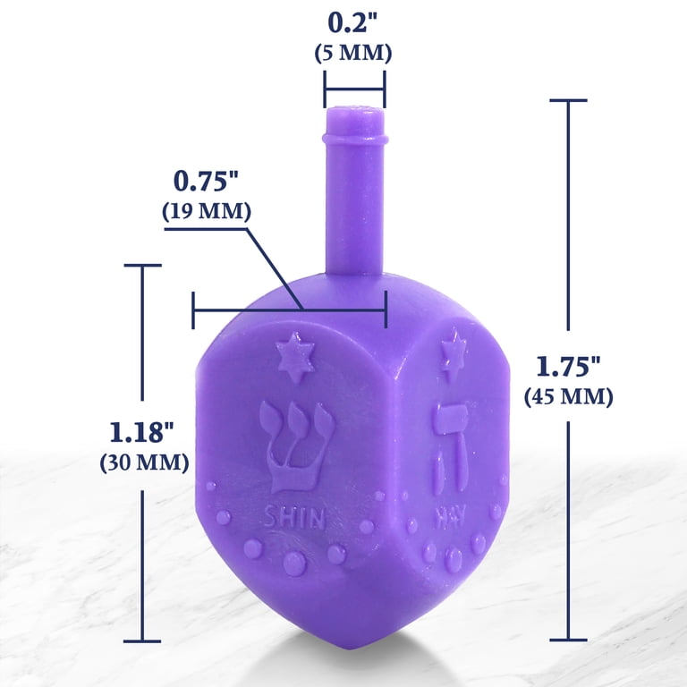 Zion Judaica Plastic Dreidels, 100-Pack, Hebrew & English photo 2