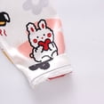 thumbnail image 3 of Pantalones de manga corta para bebés, niños y niñas, pijamas casuales con estampado de conejo, oso y flores, 3 of 4