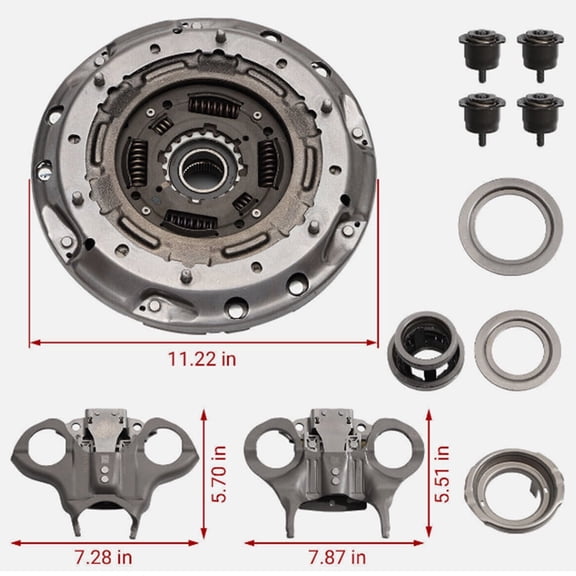 Hex Autoparts Auto Transmission Dual Clutch Drum Set Dual Clutch Kit 6DCT250 DPS6 fits Ford Focus 2011-up/ Fiesta 2011-up/ B-MAX/ EcoSport/ Figo 602000800