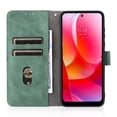 thumbnail image 2 of Case for Motorola Moto G Pure 2022 Wallet Case with Card Slots Holder Magnetic Clasp Cover, Luxury PU Leather Skin-Friendly Wrist Strap Handbag Kickstand Soft Silicone Shockproof Protective Case,Green, 2 of 6