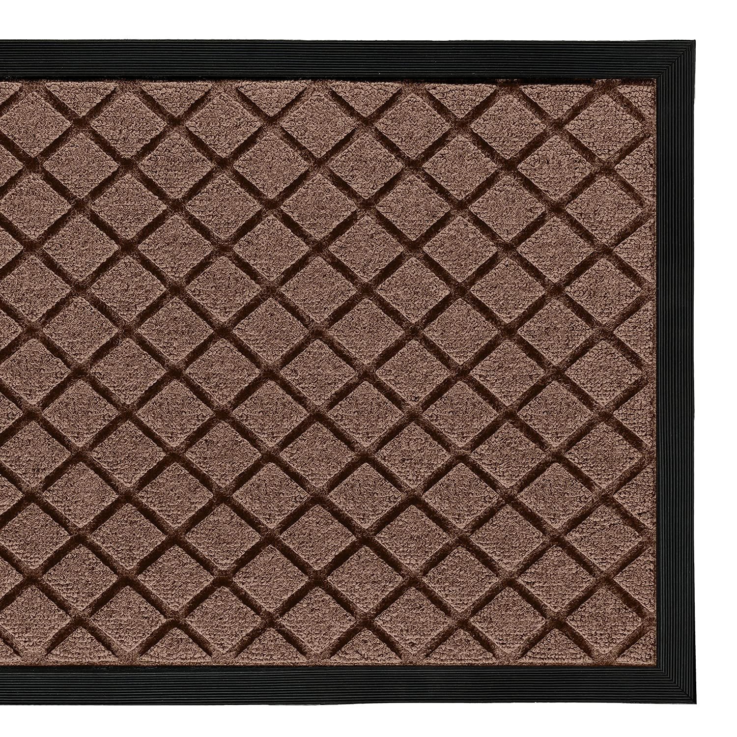LuxUrux Durable Rubber Door Mat, Heavy Duty Doormat, Indoor Outdoor
