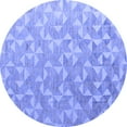thumbnail image 1 of Ahgly Company Machine Washable Indoor Round Oriental Blue Modern Area Rugs, 5' Round, 1 of 4