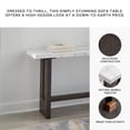 thumbnail image 3 of Signature Design by Ashley Burkhaus Sofa Table, Natural Marble Top, Dark Brown Oak Console for Living Room, 3 of 9