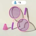 thumbnail image 3 of Badminton Racket for Kids Badminton Shuttlecocks Play Game Toy Tennis Racket for violet, 3 of 7