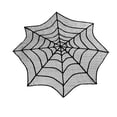 thumbnail image 3 of Halloween Table Cloth, Black Spider Web Lace Tablecloth for Round Tables, Gothic Halloween Decor for Masquerade, Scary Movie Nights, Dinner Party Table Decorations, B, 3 of 8