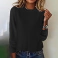 thumbnail image 4 of WTXUE Pullover Crewneck Sweatshirt Crochet Sweaters Solid Color Loose Ladies Sweater Spring Autumn Open Shoulder Hood Jacket Sweater Oversized Sweatshirt Sweatshirt Women Fall Sweatshirts Black M, 4 of 4