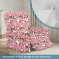 thumbnail image 4 of Renewold Santa Claus Snowman Pink Stretch Recliner Chair Cover Washable Couch Cover Recliner 4 Pieces Polyester Spandex Reclining Slipcover Furniture Protector for Christmas Decor, 4 of 8
