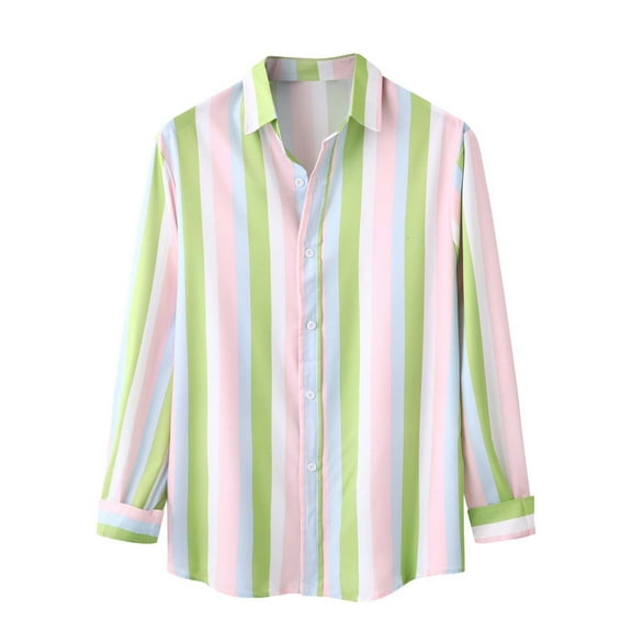 Solid Color Cotton Linen Shirts for Men Long Sleeve Button Down Blouse with Pockets Stand Collar Casual Loose-Fit Tops