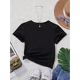 thumbnail image 3 of 1Pc Black Girls Funny 2nd Grade Print Design - Daily Casual And Back To School T-Shirt, Soft Cotton, Slightly Stretchable, Suitable For Spring, Summer, And Autumn, Machine Washable, Best Gift For Kid, 3 of 6