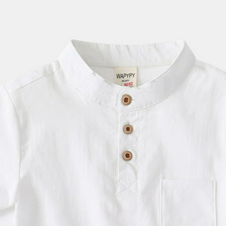

kpoplk Tshirt Kids Kids Child Toddler Baby Boys Solid Short Sleeve Pocket T Shirt Blouse Short Sleeve Shirts For Toddler(White)