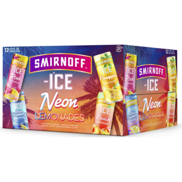 Smirnoff Ice Neon Lemonade Variety 12pk, 12oz Cans