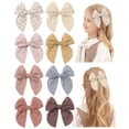 thumbnail image 1 of Hair Clips Doboi, lazos de lino y algodón para bebés y niñas, 8 unidades, 1 of 7