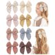 thumbnail image 1 of Hair Clips Doboi, lazos de lino y algodón para bebés y niñas, 8 unidades, 1 of 7