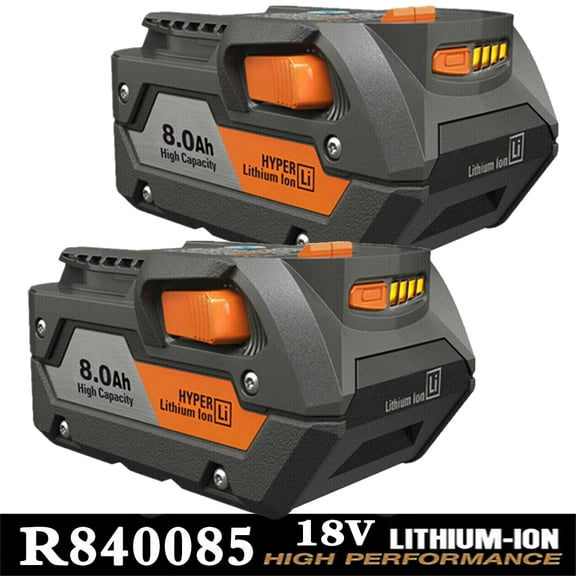 2 PACK For Ridgid 18V R840085 8.0Ah Lithium-ion Battery Rigid 18Volt R840087