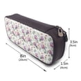thumbnail image 3 of Lsque Orchids Flowers Printed Big Capacity PU Leather Pencil Case Large Pencil Pouch Stationery Pen Bag Pencil Holder for Teen, 3 of 6