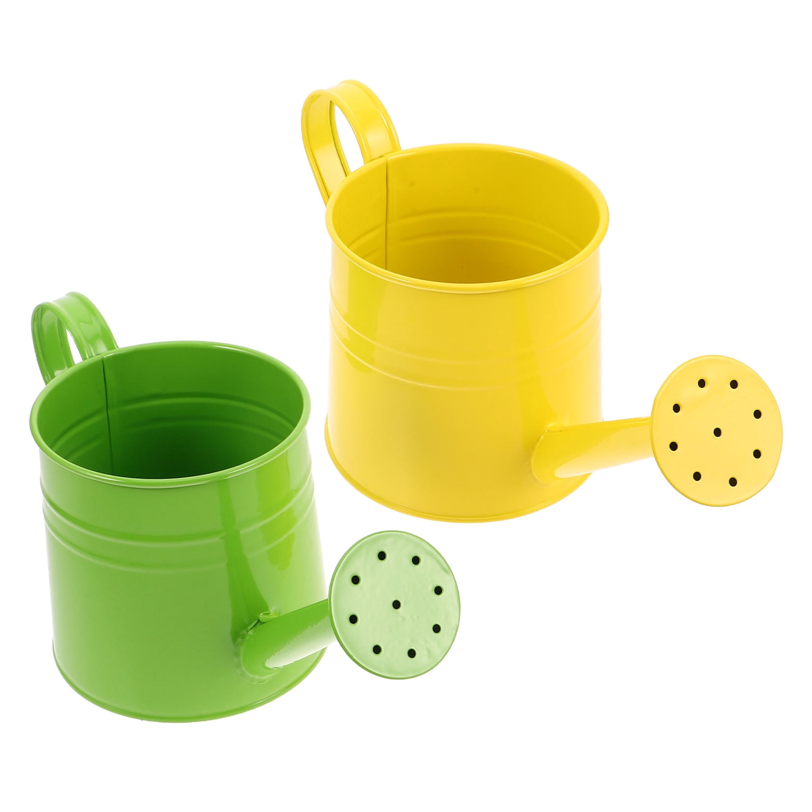 YSNOOWE 2Pcs Unique Candy Color Metal Flower Watering Cans Indoor Outdoor Garden Use