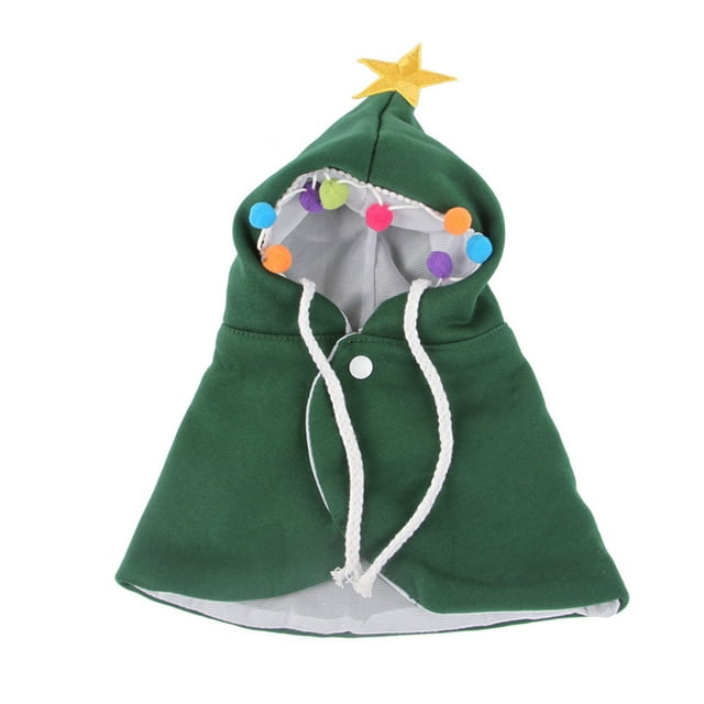 Disfraz navideño para mascotas, capa navideña para cachorros, para gatos y perros pequeños a medianos (L)