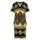 thumbnail image 3 of Meandro griego - Vestido de bolsillo suelto en negro y dorado con clave griega, vestido de verano, vestido de noche diario, vestidos de noche para mujer, 3 of 6