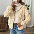 thumbnail image 4 of Womens Sherpa Jacket Fuzzy Fleece Zip Up Hoodies Quarter Zip Pullover Sweatshirts Oversized Winter Coat Outfits, 4 of 9