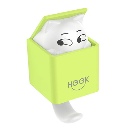 

KolyLong Strong Cute Cat Gravity Induction Suction Cup Wall Hook Hanger Kitchen Bathroom