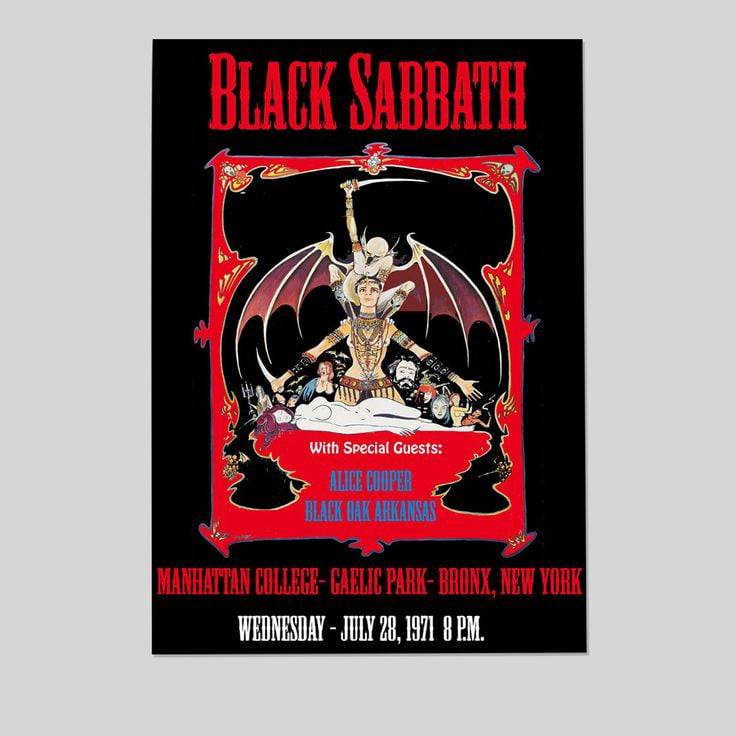 Drapeau Black Sabbath 45ème Anniversaire - Logo Noir Et Blanc 110x75 Cm - Merchandising Officiel - 4
