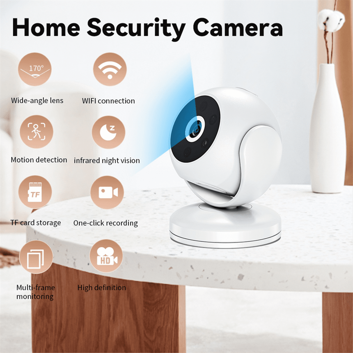 3X Digital Zoom AI Human Detect Camera Night Vision Baby Security Surveillance Wireless IP Indoor Camera