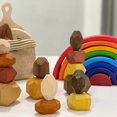 thumbnail image 4 of 15PCS Wooden Balancing Block Set Lightweight Stacking Stone Rock Blocks for Kid, 4 of 10